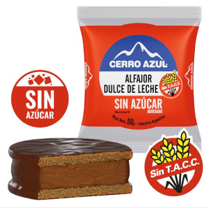Alfajor Cerro Azul De Dulce De Leche X 50 Grs Sin Tacc